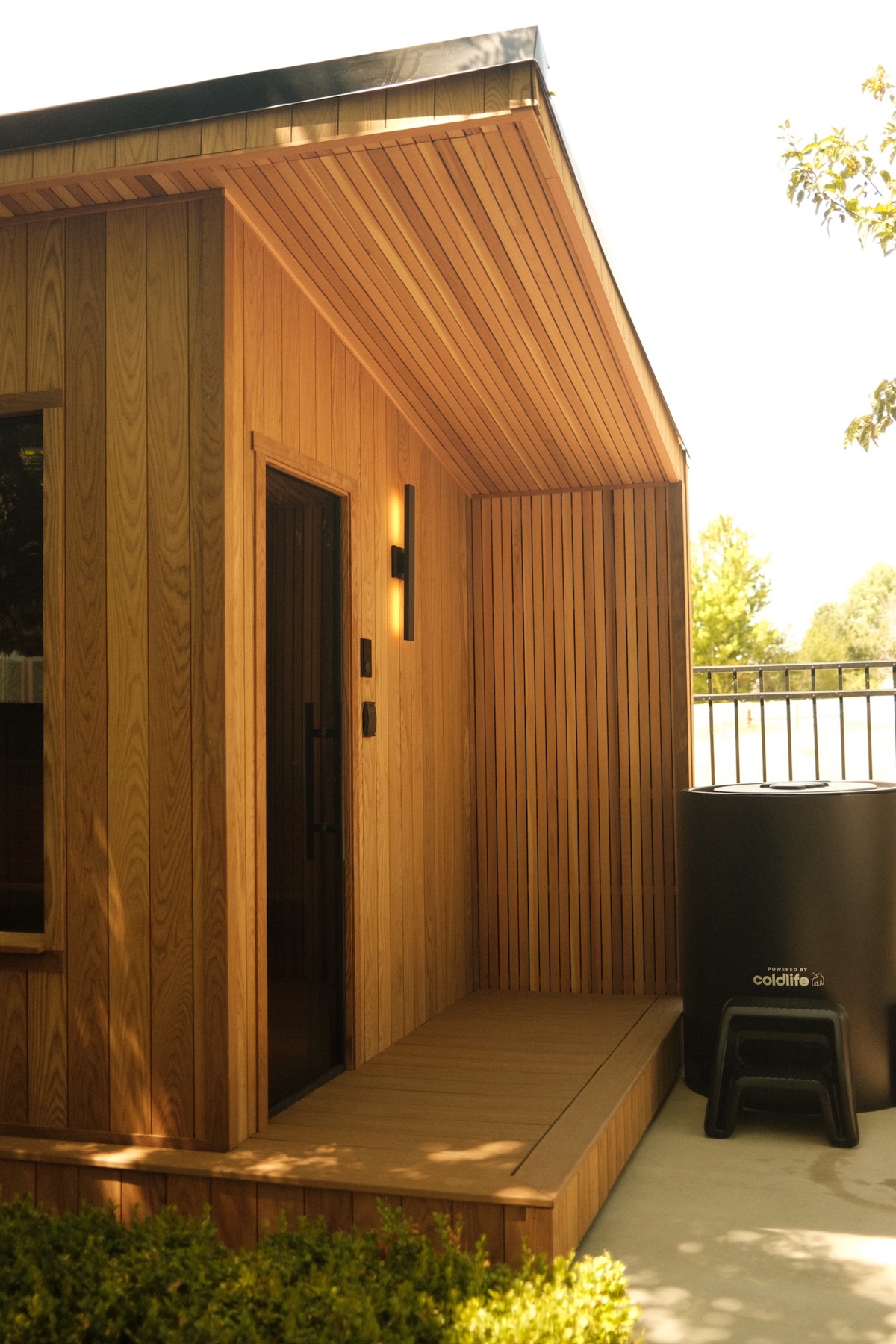 212 Designer porch beside a Cold Life cold plunge