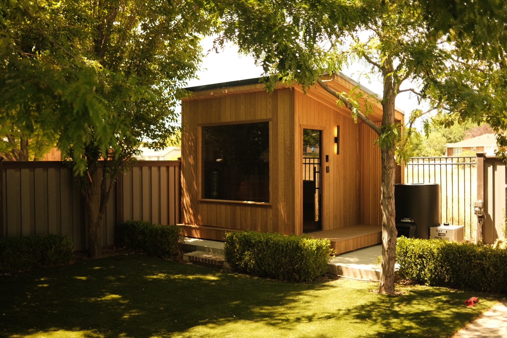 Full-height insulated window on a cedar 212 Designer, Fruit Heights
