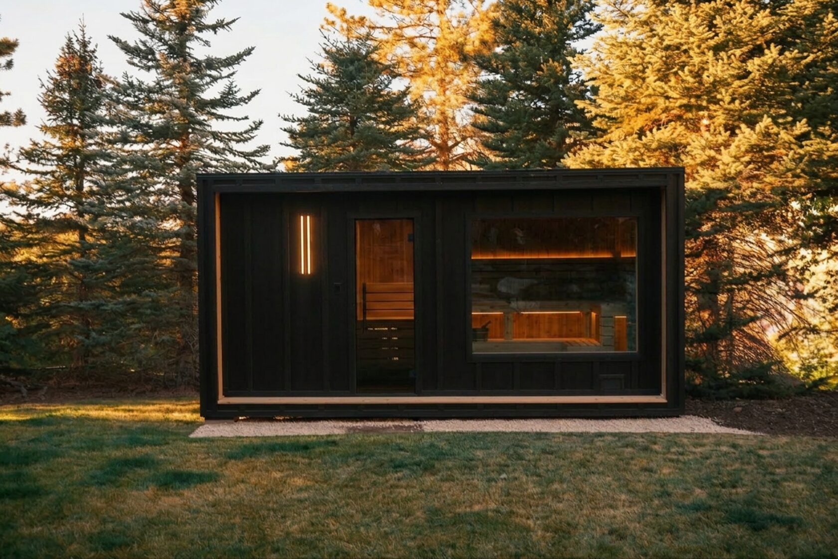 Thermal Suite Essential, sited in a backyard