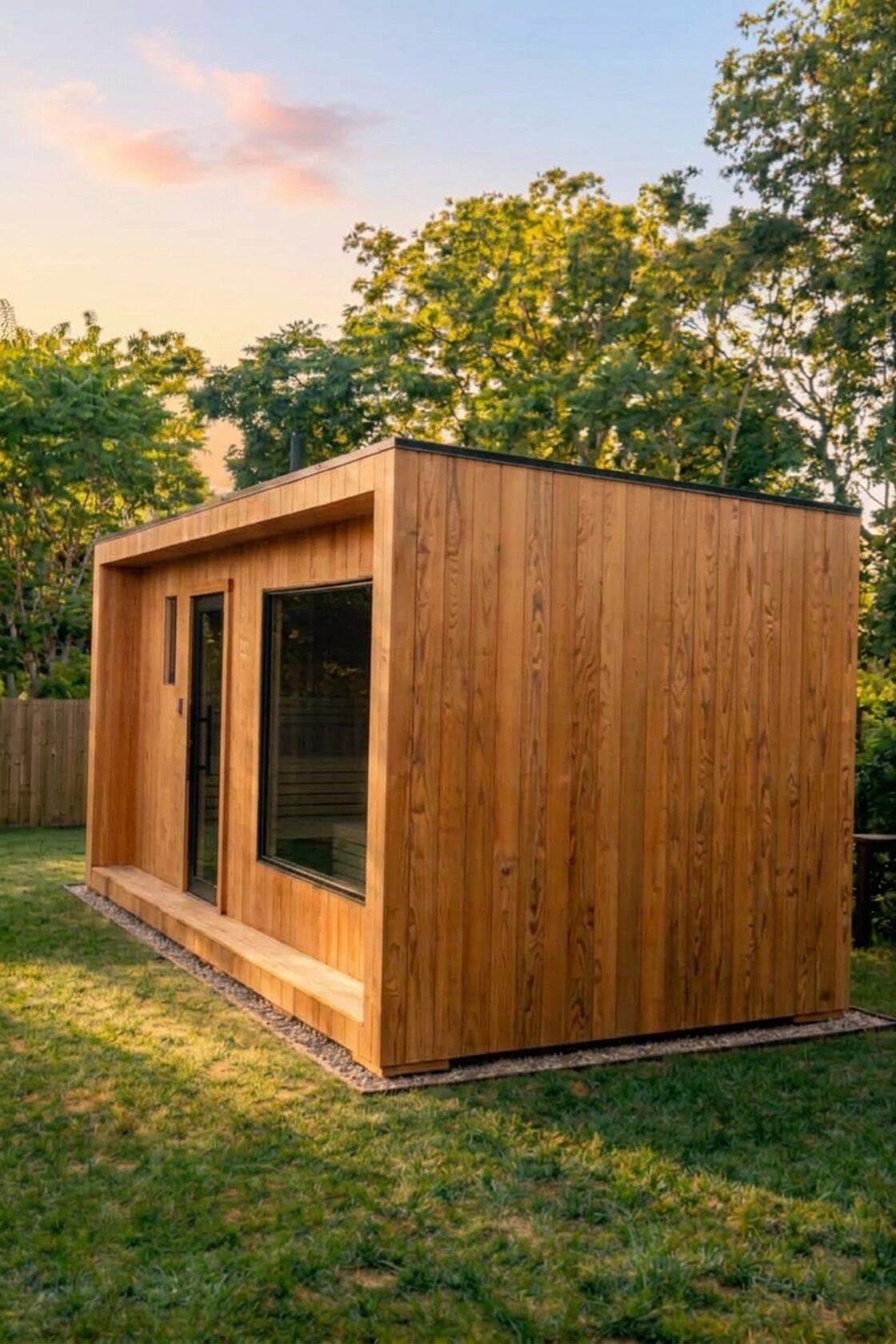 Thermal Suite Essential exterior at golden hour