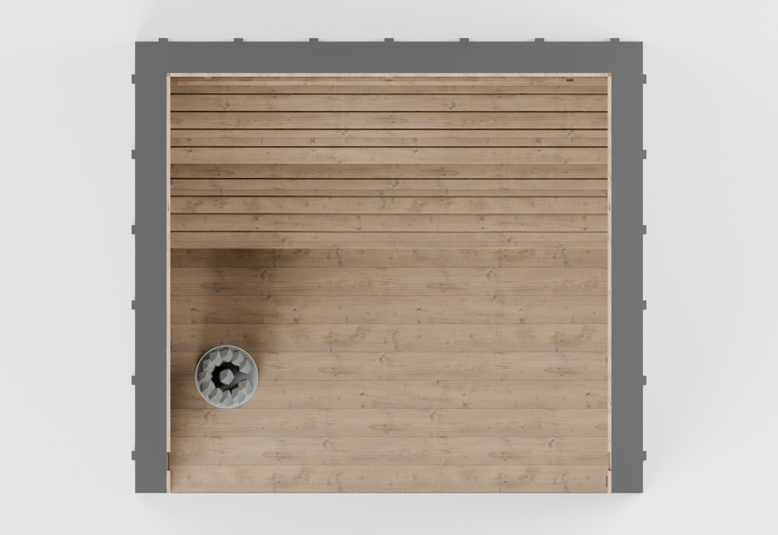 212 Essential floor plan with a 9-foot by 8-foot footprint