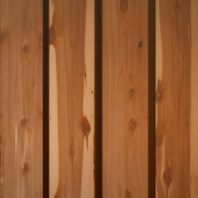 Knotty cedar lining