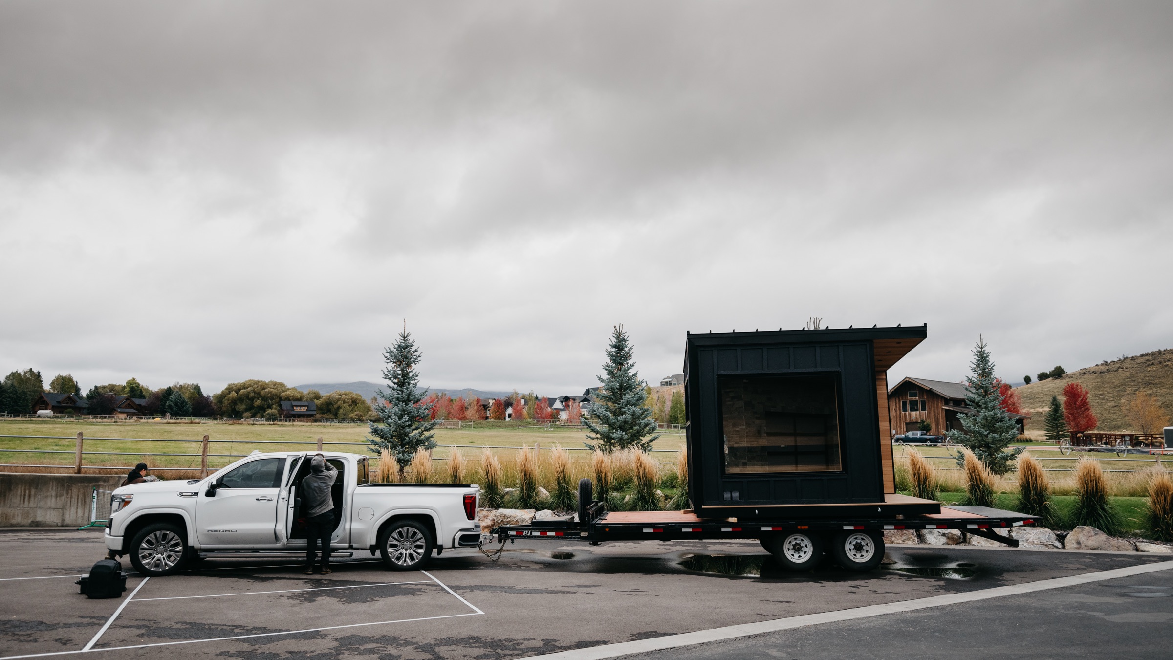 Truck and trailer arriving in Heber City with the 212 Designer
