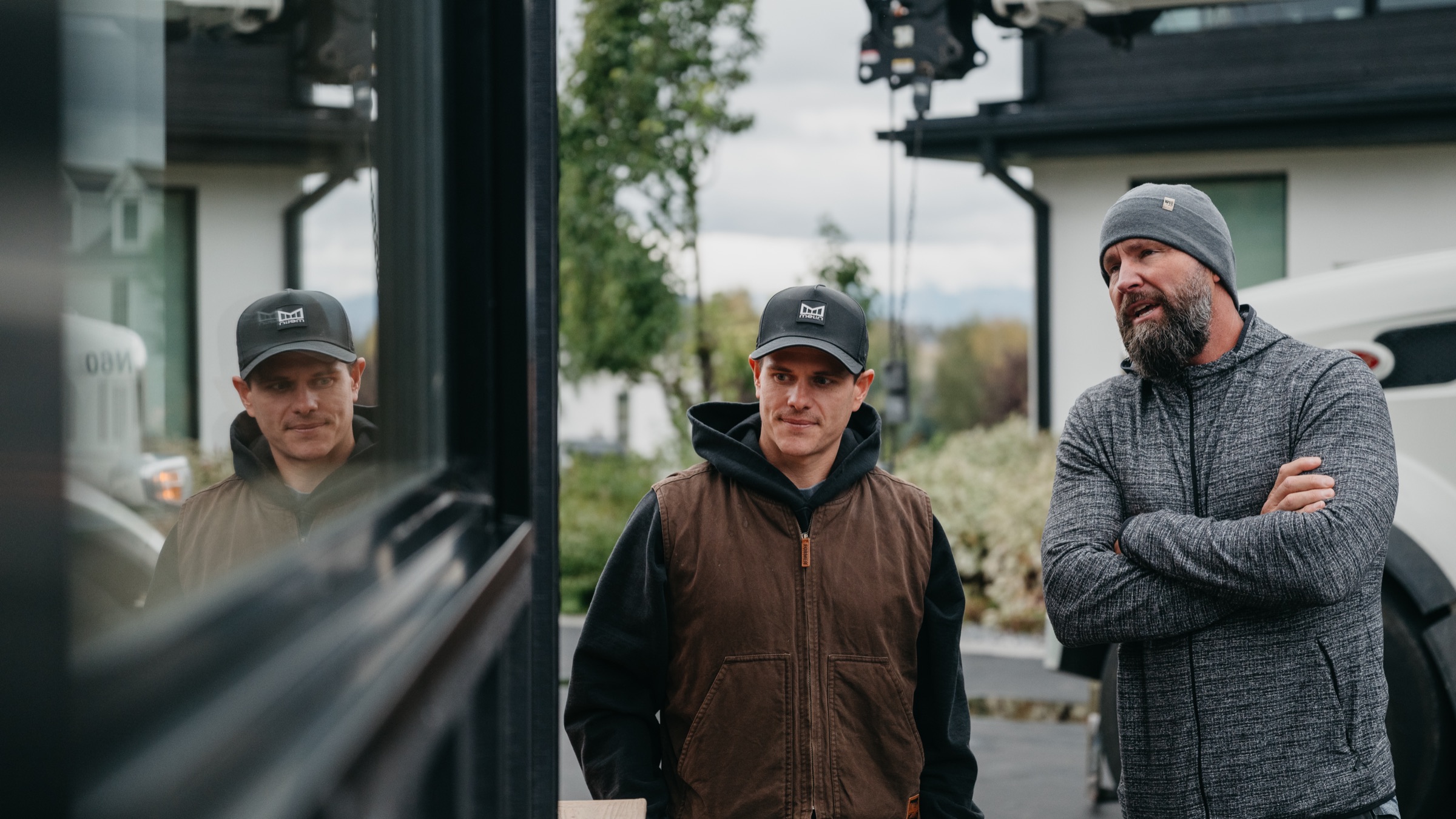 New Primitive crew talking through the set before the lift